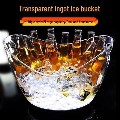 Large Capacity Acrylic Ice Bucket for Champagne, KTV Bar, Beer, and Wine