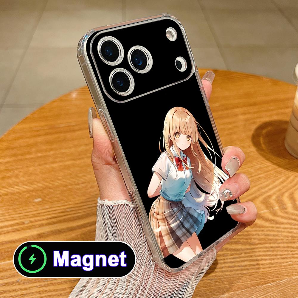 Angel Mahiru Shina Phone Case for iPhone 17 16 15 14 13 12 11 Air Pro Max Plus Mini Soft TPU Clear Magsafe Cover