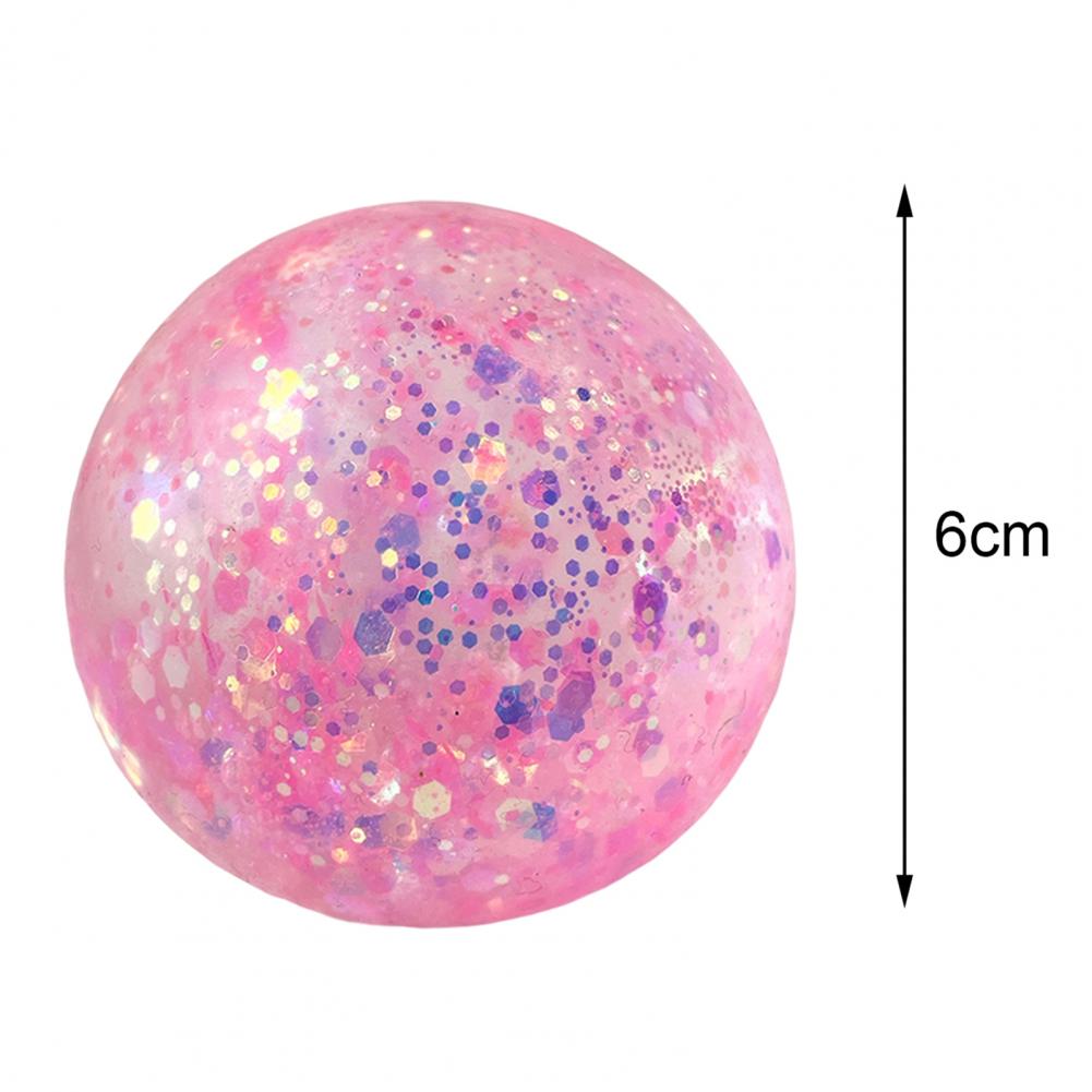Nuova Tendenza Giocattolo Antistress Sfera di Maltosio con Paillettes in TPR a Rimbalzo Lento