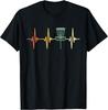BEST! Vintage Disc Golf Retro Heartbeat Gift Tee Size S-3XL