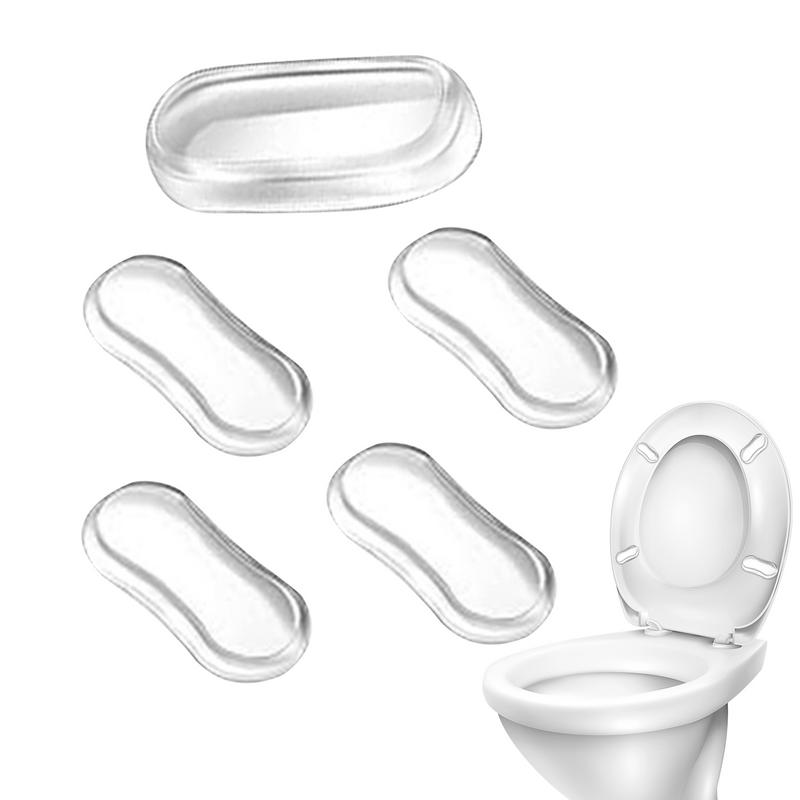 Durable Silicone Toilet Seat Bumper Shockproof Toilet Seat Lid Pads Bathroom Replacement Parts Strong Adhesive Toilet Accessorie
