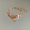 Vintage Butterfly Water Drip Bracelet With Beaded Design For Unisex Fashion Accessory