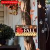 2d Flat 20*10cm, Autumn Home Decoration, Hello Autumn Maple Leaves, Thanksgiving Decoration Signs, Wooden Creative Decorative Plaques, for Home, Club