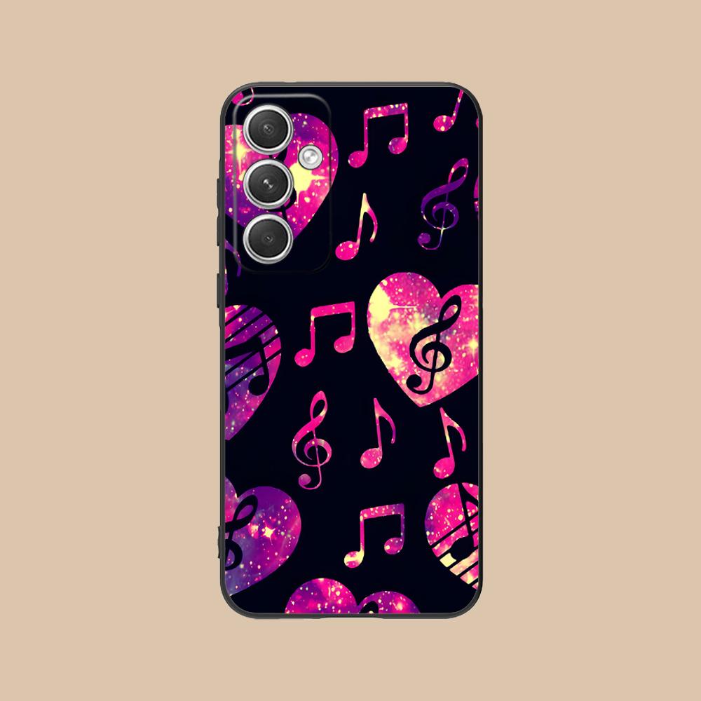 Musical Note Staff Mobile Phone Case for Samsung Galaxy S26 S25 S24 S23 S22 S21 S20 Note20 Plus FE Ultra Colorful Cover Cover
