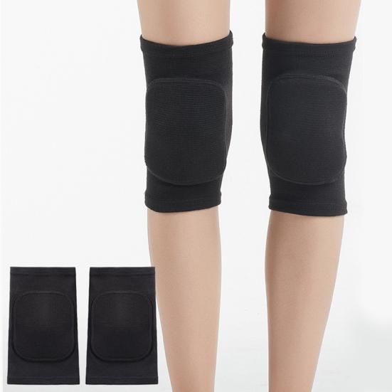 1 Pair Knee Protector Elastic Fabric Compression Thickened Knee Sports Gear Pad