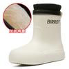 Medium tube rain shoes women wear fashion water shoes soft sole non-slip rubber shoes waterproof camping rain boots