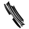 8x Front Upper Bumper Grille Molding Trim Protector Decal For 16-20 Honda Civic