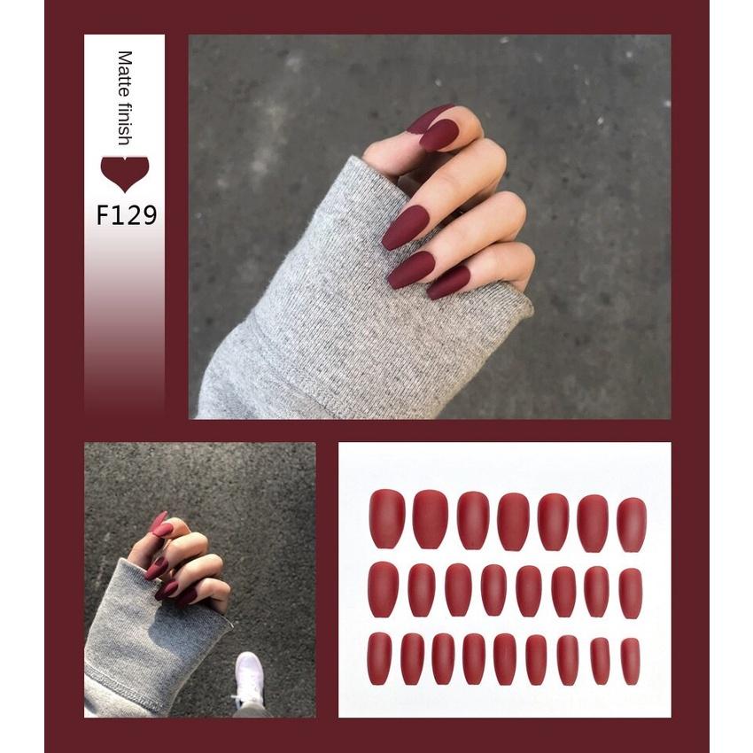 Înghețat scurt Balet Culoare nouă Culoare uni Uzură unghie Produs finit Unghie falsă Petic pentru unghii Petic pentru unghii detașabil