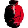 Mens Oversized Hooded Sweatshirt With Digital Print Casual Long Sleeve Top