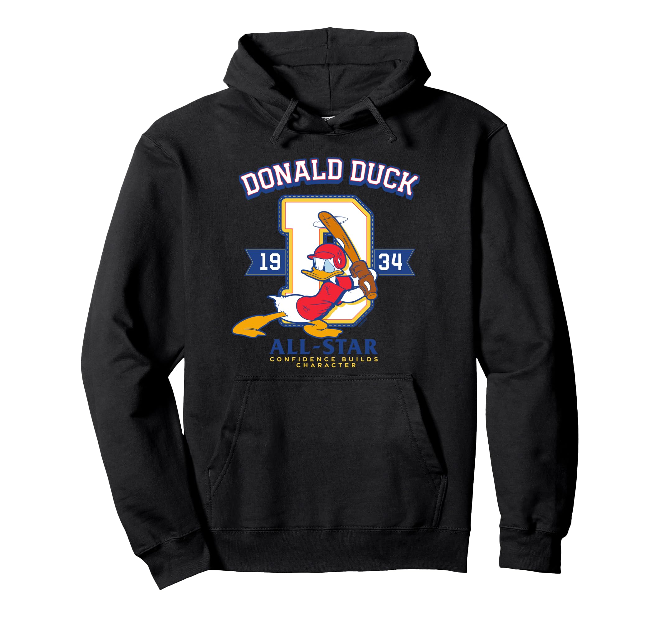 

Спортивная толстовка с капюшоном Disney Donald Duck Baseball 1934 All-Star Confidence