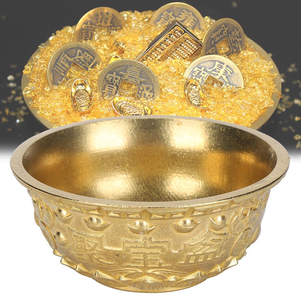 Brass Cornucopia Bowl Classic Embossed Wealth Prosperity Bowl  Wealth Abundance Gift