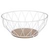 Diamond White Metal Fruit Basket