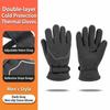 Magic Tape Closure Men Women Winter Gloves Reflective Fleece Gloves  Motorcycle Riding