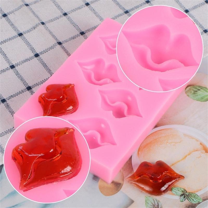 Red Lip Biscuits Silicone Mold Chocolate Candy Mold for Diy Dessert Ice Block Mold Handmade Cupcake Decor Baking Tool