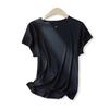2026 Hangzhou Silk Lyocell Short Sleeve Women's Close-Fitting Round Neck T-shirt