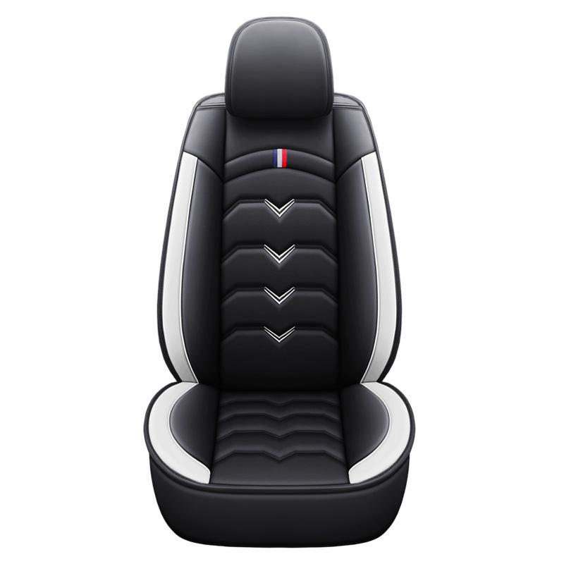 1PC Seat Car Seat Cover Full Set PU Leather Quilted Front Protectors Cushion for Most of The Car Models