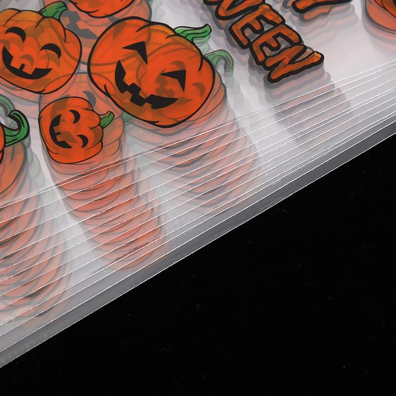 50PCS/Lot Plastic Halloween Candy Bag Triangle Snack Gift Bag Festival Pumpkin Pattern Decorated Package Bag Party Accessory ZYF