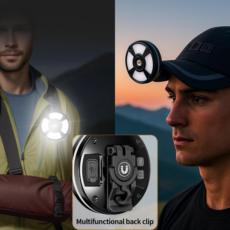 Newest EDC Multifunctional Camping Light with Multiple Light Sources Outdoor RGB Atmosphere Light Portable Hat Clip Hook Magnet
