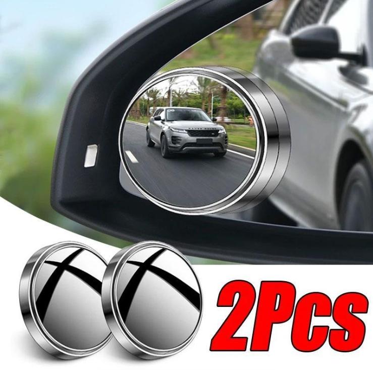 

2Pc Car Blind Spot Rear View Mirror Wide Angle 360 Degree Adjustable Safety Driving Car Reverse Auxiliary Rearview Convex Mirror чорний