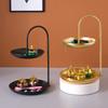 Nordic Iron Art Tray 3 Layer Fruit Plate Creative Candy Dish Coffee Table Plate Multifunctional Storage for Home