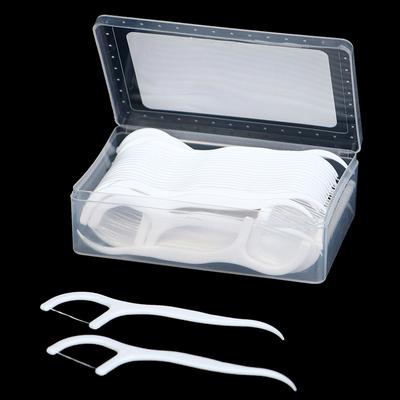50Pc Dental Floss Flosser Pick Tooth Cleaning Interdental Pick Oral Hygiene Care
