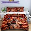 3pcs Custom Name N-Narutos Power Printed Bedding Set Duvet Cover Closure Includes 1 Duvet Cover & 2 Pillowcases, Soft and Comfortable for All Seasons.