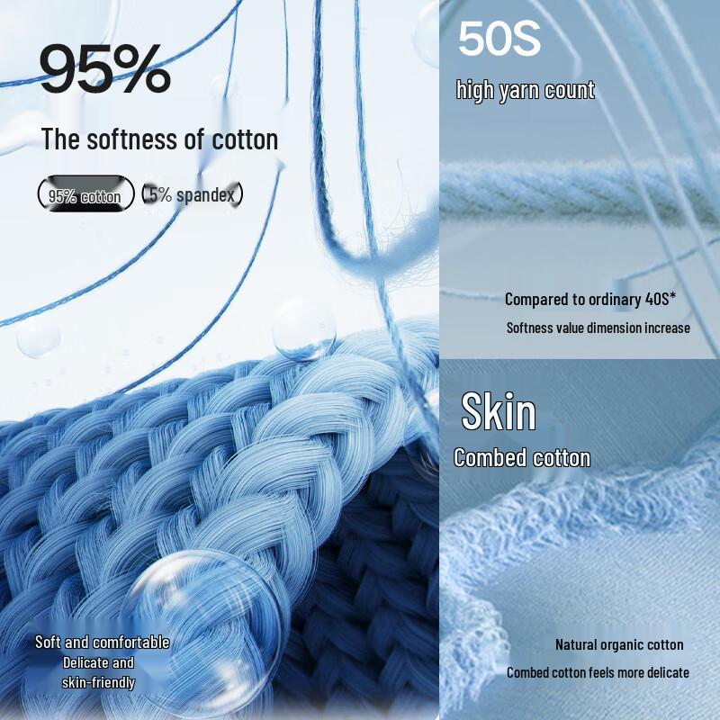 HLA Men's 95% Cotton Antibacterial Boxer Briefs (3-Pack)