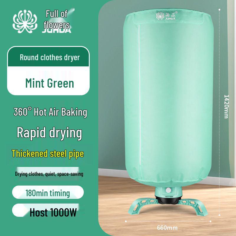 Large Capacity Home & Dormitory Clothes Dryer - Quick Dry, Compact, Round Design