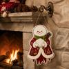 Wooden Hanging Ornaments Christmas Pendant, Cartoon Welcome Sign for Front Door, Indoor Holiday Accents Wall Decor with Cute Snowman/Bear/Penguin/Cat