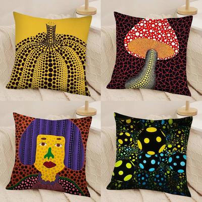 1Pc Y-Yayoi Art K-Kusama Pillow Case Fashion Square Pillowcase Bedroom Sofa Room Ins Decoration Leisure