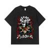 275 GSM Washed T-shirts 100% Cotton Black Clover V9 Print Unisex Heavy Cotton T Shirt