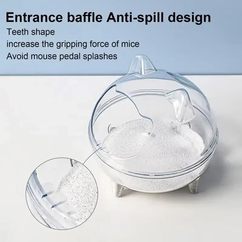 Transparent Hamster Sand Bathtub Large Anti Splash Space Cute Cat Ear Design For Small Hamsters Daily Sand Bathing