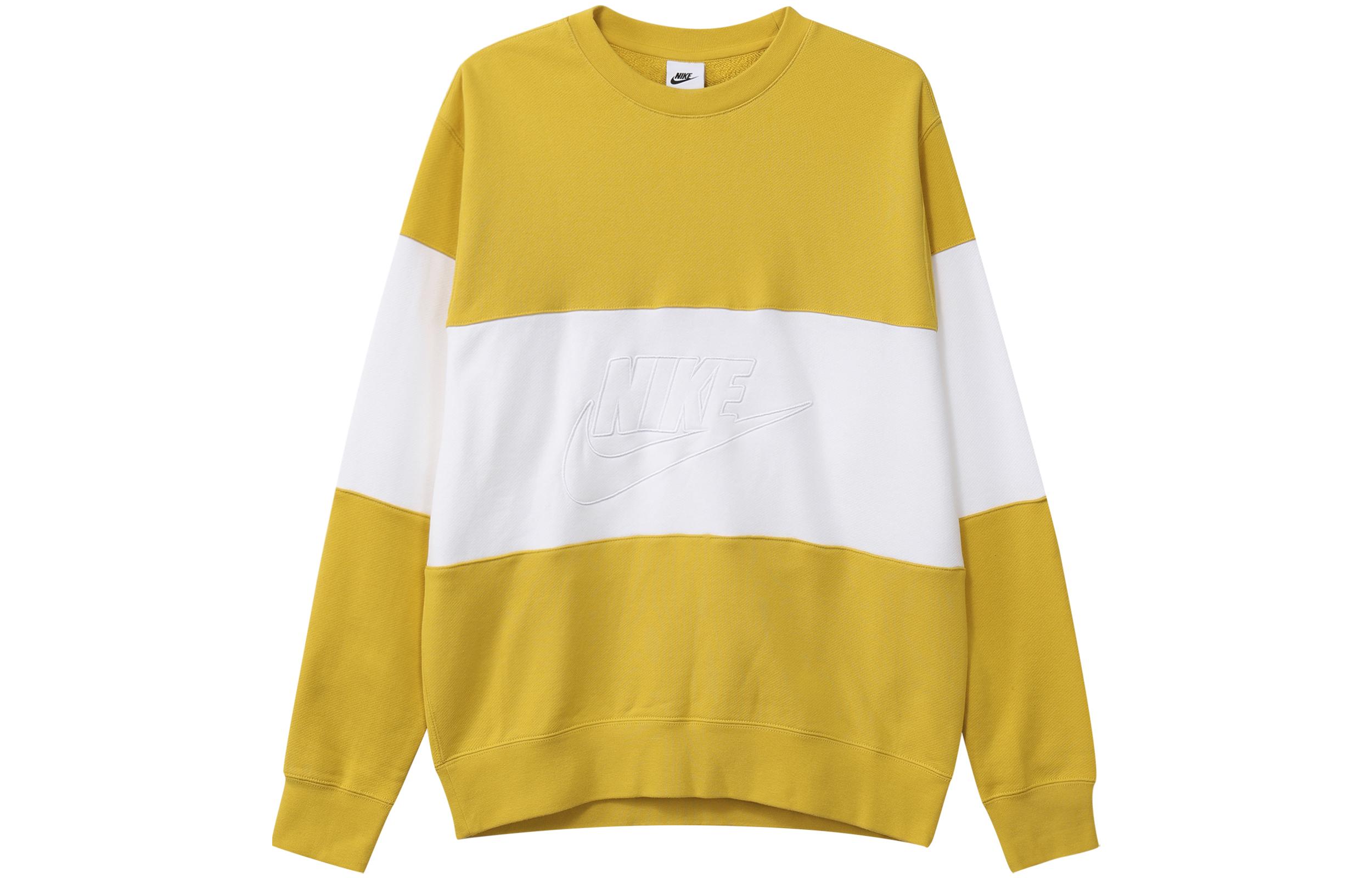 

Nike Club Men s French Terry Colour-Blocked Crew Yellow FB7849-709 XL