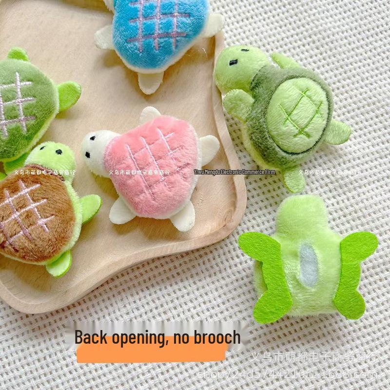 Adorable Turtle Plush Brooch Pendant for Kids' Bags & Clothes