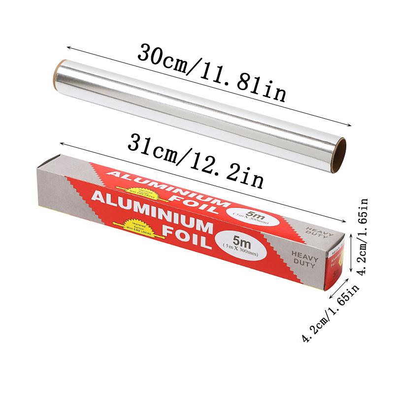 Household Outdoor Thickened Tin Foil Paper Disposable Aluminum Foil PaperAir Fryer Oven Food Grade BBQ Baking Tools