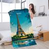 Eiffel Tower Beach Towel Colorful Bath Towels for Girl Microfiber Quick Dry Sand Free Beach Yoga Spa Gym Pool