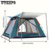 Tienda de Camping Portátil Impermeable - Fácil Montaje, Tejido Oxford Duradero, Varillas de Aleación, Cierre de Cremallera - Verde Oscuro Automática Multiplaya Engrosada A Prueba de Lluvia