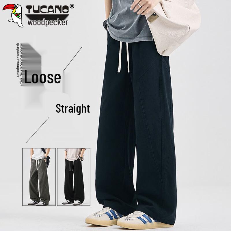 TUCANO Men's Summer Loose Straight-Leg Workwear Casual Pants