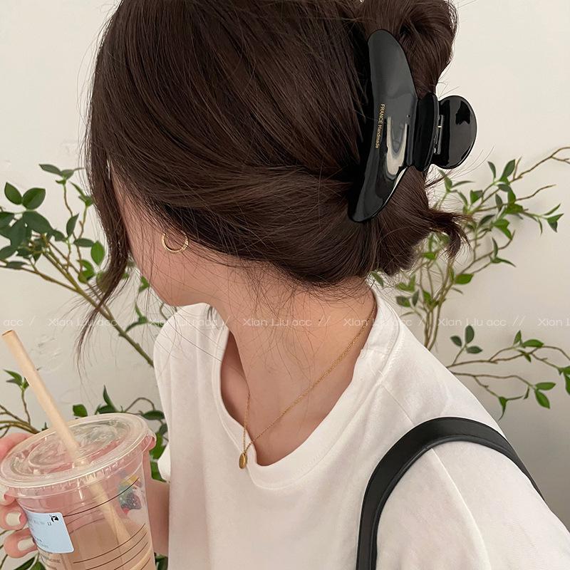 Elegant 2025 Large Acetate Shark Hair Claw for Women - High-End Hair Clip Accessory