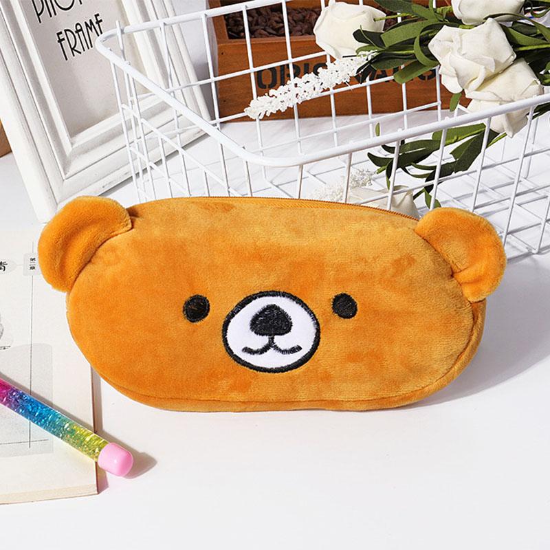 1 PCS 20CM Kawaii Cartoon Animals Plush Pouch Pencil Case Bag Key Chain Coin Purse Wallet Case Pouch Bag School Supplies Gift