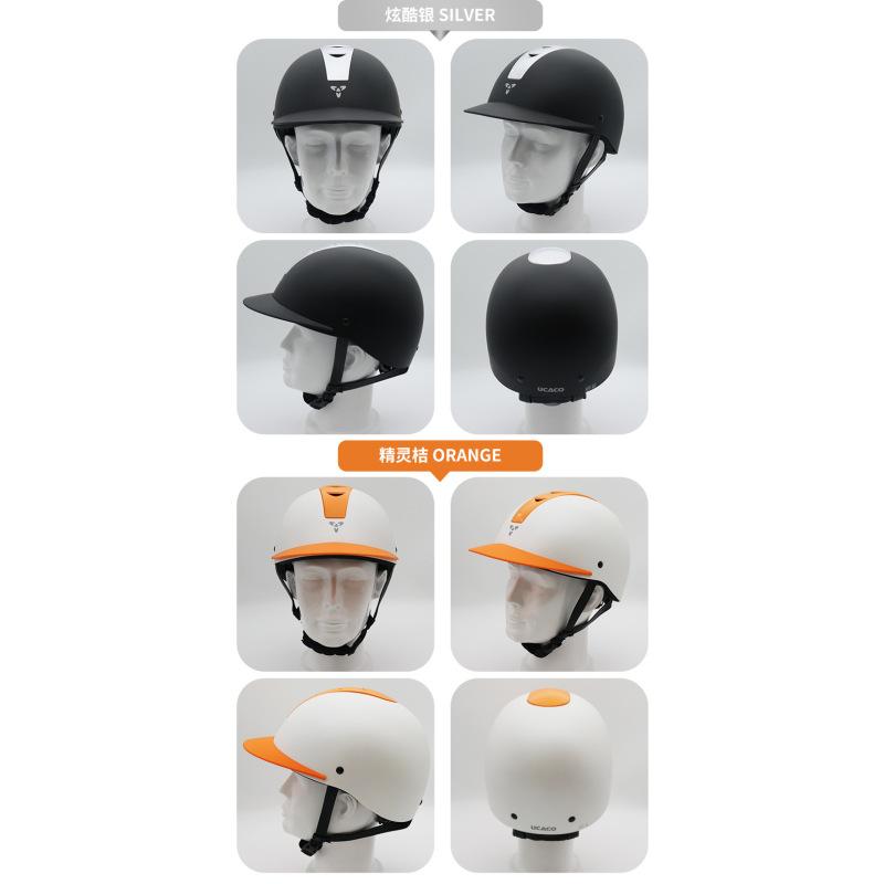 Kinder Reitsportbedarf Helm 49-58cm Superleichter Reithelm Ritterhut Abnehmbare Krempe Speedhelm Reiten
