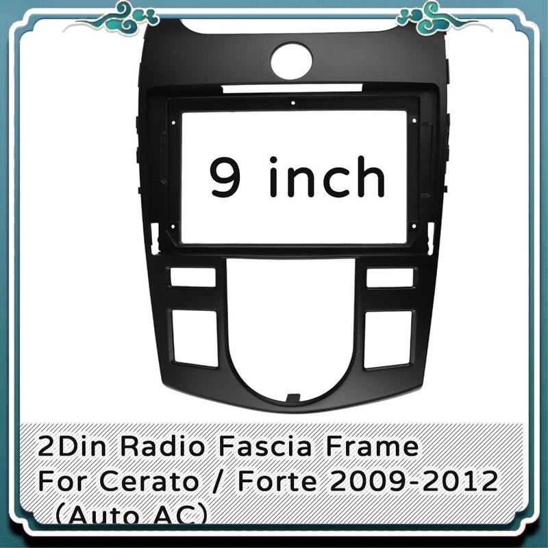 ABTU-9 Inch Car Stereo Radio Fascia DVD MP5 Panel Frame Dash Refitting Mount Kit For KIA Cerato / Forte 2009-2012(Auto AC)