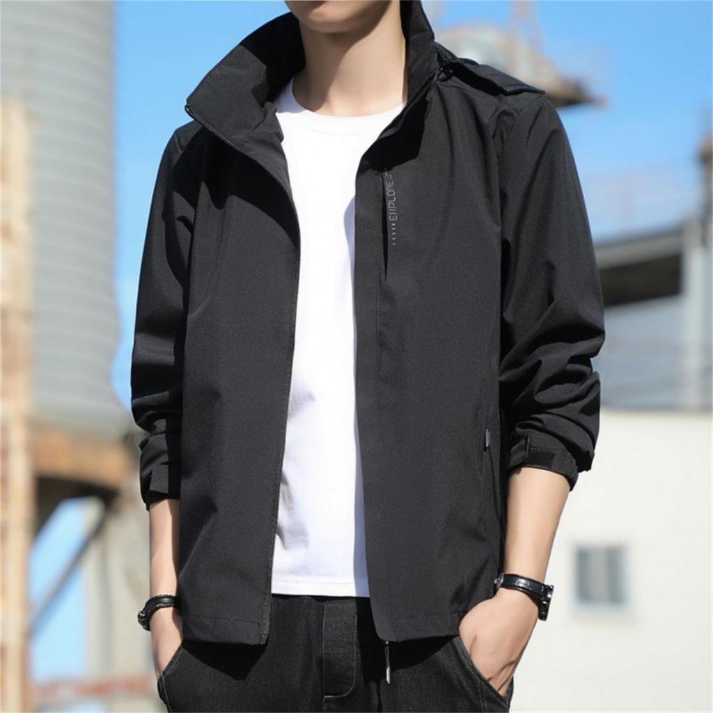 ANONIE Windbreaker Mountain and Lightweight for Outdoor Casual Fall and Size L Men's Jacket, Parka, Blouson, Lightweight, Windproof, Waterproof, Wear,