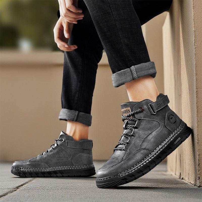 

Martin boots men s British new casual tooling boots high-top shoes outdoor classic non-slip warm leather boots outdoor shoes 44