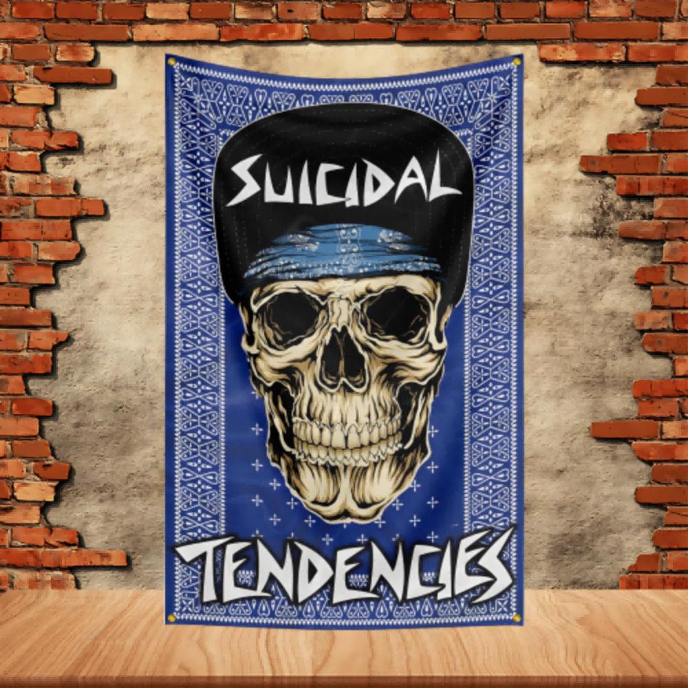 Suicidal Tendency Band Party Flag Polyester Printed Flag Banner Tapestry for Garden Garage Decoration Concert Flag