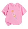 Kids Boys Girls 100% Cotton Crew Neck Short Sleeve T-Shirt, Cute Cartoon Solar System Sun Planets Print Casual Soft Breathable Tee for Children Daily