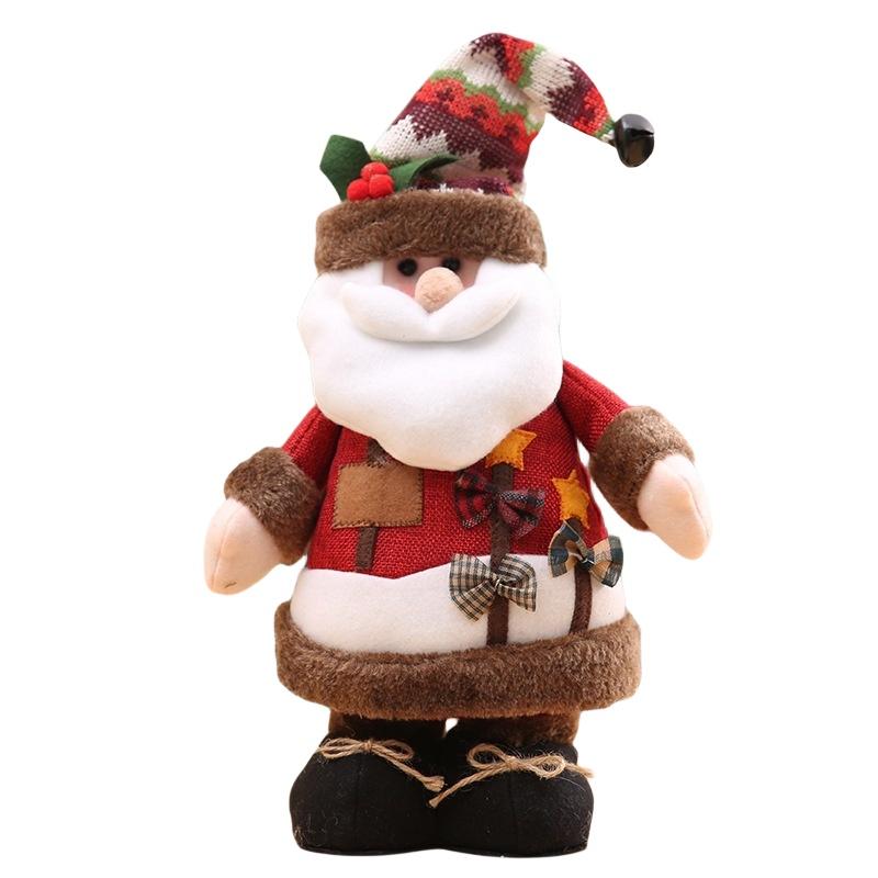 

Christmas Snowman And Reindeer Standing Plush Toy Perfect Holiday Decoration And Gift Cloth) Santa Claus