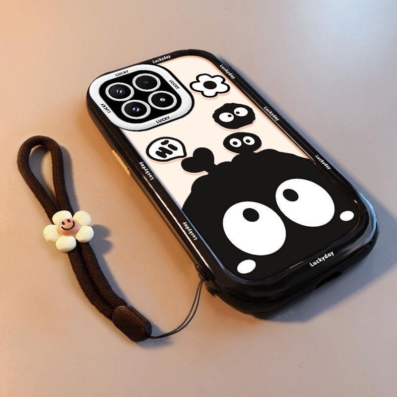 Xiaomi 17 Pro Black & White Little Coal Ball Phone Case: High-End, Full Coverage, Drop-Proof Protection.