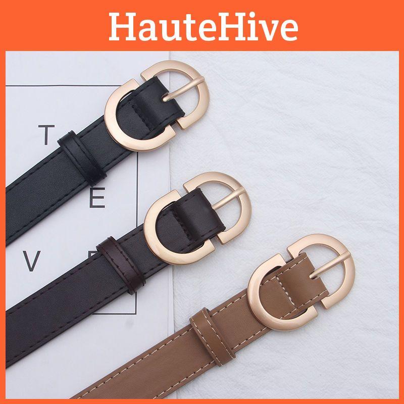 Stylish Pu Leather Waist Belt For Women Featuring Elegant Chic Buckle Design Perfect For Jeans