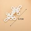 Chinese Style Handmade Woven Gold & Silver Thread Frog Buttons for Qipao Hanfu Tang Suit